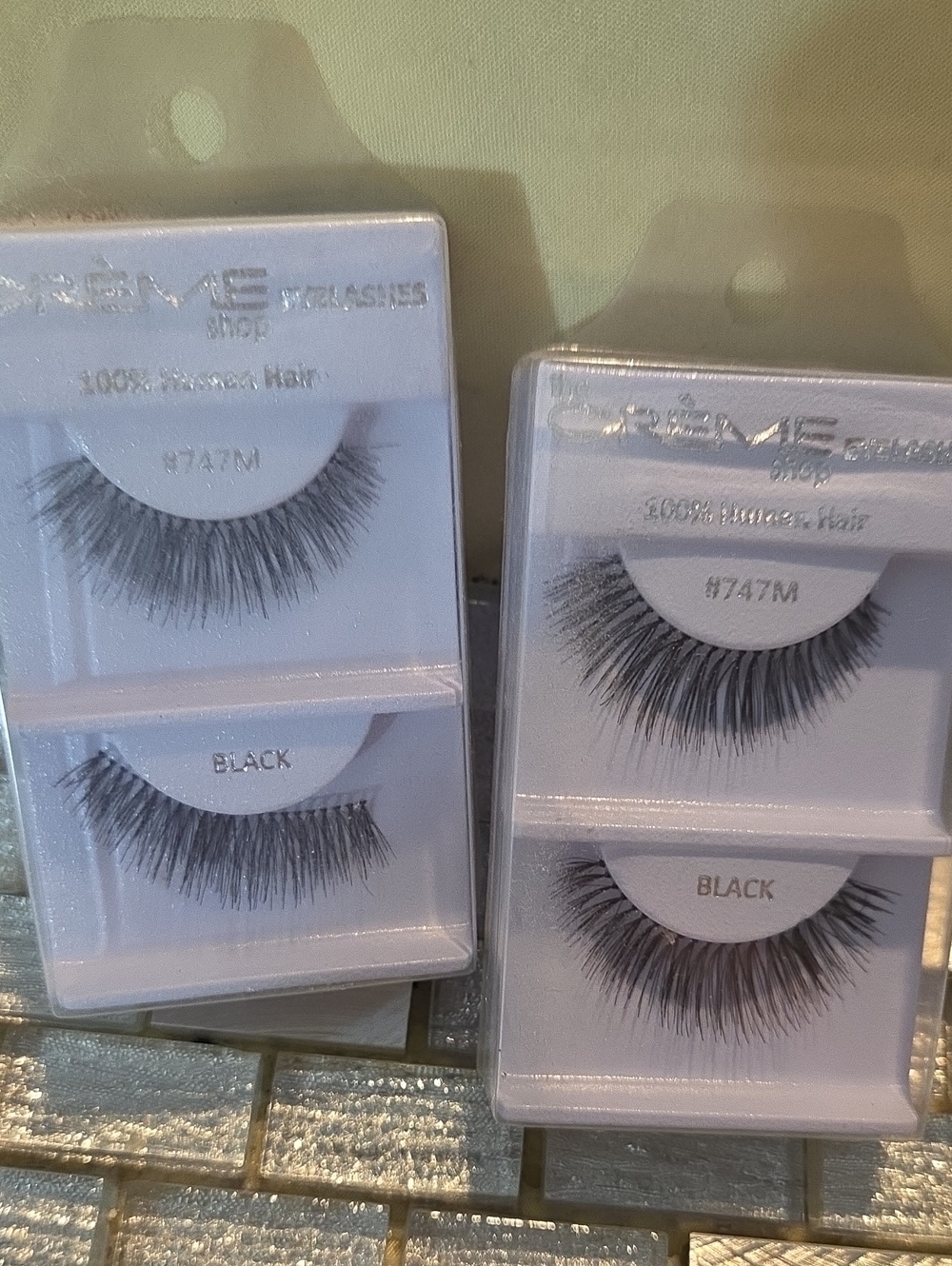 100% Human Hair False Eyelashes 2pk